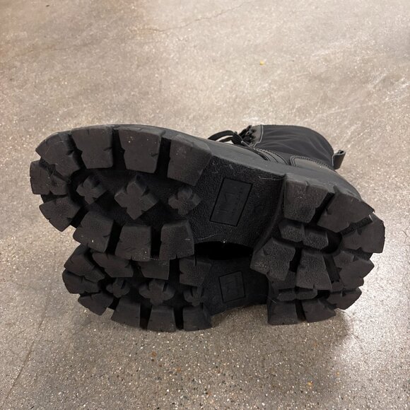 Marc Fisher Happy Leather Chunky Lug Sole Comabt Boots - Picture 8 of 8